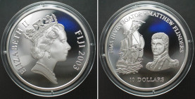 FIJI 10 Dollars 2003 HMS Investigator MATTHEW FLINDERS silver Proof