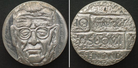 FINLAND 10 Markkaa 1970 PRESIDENT PAASIKIVI silver Prooflike Specimen