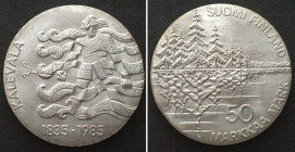 FINLAND 50 Markkaa 1985 KALEVALA silver UNC