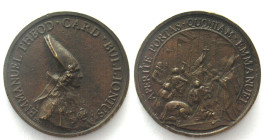 Emmanuel-Théodose de La Tour d'Auvergne, cardinal de Bouillon (1643-1715). Bronze cast medal ND, ca.1755, by Dubut 58mm, AU