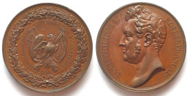 FRANCE. Louis Philippe I, Medal 1830, Reestablishment of the National Guard, copper, 41mm, rare! UNC-