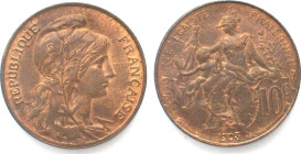 FRANCE. 10 Centimes 1903 bronze BU!