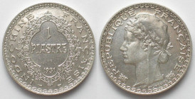 FRENCH INDO-CHINA. 1 Piastre 1931, silver, UNC-!