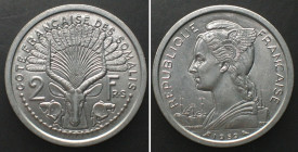 FRENCH SOMALILAND. 2 Francs 1959 Alu BU!!!