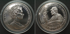 GIBRALTAR 1 Crown 1994, 100 Ann. of SHERLOCK HOLMES, Cu-Ni BU