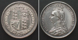 GREAT BRITAIN. 6 Pence 1887, VICTORIA, silver Prooflike Specimen