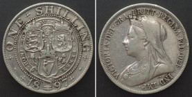 GREAT BRITAIN. Shilling 1897, VICTORIA silver VF-XF