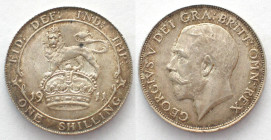 GREAT BRITAIN. Shilling 1911, GEORGE V, silver BU!