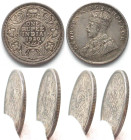 INDIA-BRITISH. Mint error - 1 Rupee 1920 (b), Bombay mint, George V, silver, UNC-