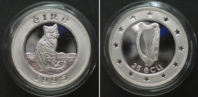 IRELAND - PIEFORT 25 Ecu 1995, CAT, silver, Proof, RARE!!!