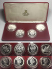 ISLE OF MAN. Full set 4 x 1 Crown 1989, BICENTENARY OF GEORGE WASHINGTON INAUGURATION, silver, Proof