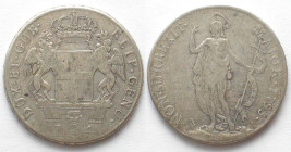 GENOA. 4 Lire 1795, silver, VF