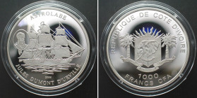 IVORY COAST 1000 Francs CFA 2006 Astrolabe DUMONT D'URVILLE silver Proof