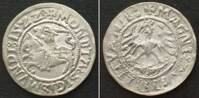 LITHUANIA. 1/2 Groschen 1522, SIGISMUND I of POLAND, silver, UNC!!!