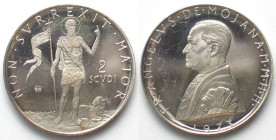 ORDER OF MALTA 2 Scudi 1973 ANGELO DE MOJANA silver Proof SCARCE!