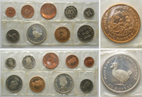 MAURITIUS 1971 PROOF SET, with gold & silver, VERY RARE!!!
