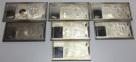 SLOVAKIA. Complete Set BANKNOTES 2003, 20-5000 Korun, silver & gold, Proof, RRR!