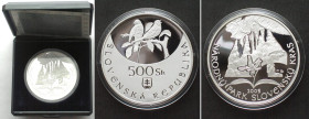 SLOVAKIA. 500 Korun 2005, Slovensky Kras National Park, silver Proof