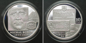 SLOVAKIA. 10 Euro 2019, Michal Bosak, silver Proof