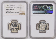 SOUTH AFRICA 5 Rand 1994 INAUGURATION of MANDELA, NGC PF 69, Top Pop!