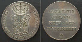 SPAIN Proclamation 4 Reales 1833 Madrid ISABEL II silver UNC!