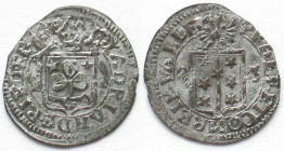 WALLIS / VALAIS. SITTEN, Bishopric, 1/2 Batzen 1683, ADRIAN V v. RIEDMATTEN, billon, UNC-!