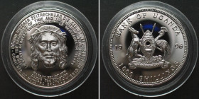 UGANDA 1000 Shillings 1996 JESUS CHRIST Cu-Ni SCARCE!