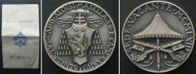 SEDE VACANTE 1963 Medal by Savelli, silver, 38mm, with original paper bag UNC