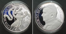 VATICAN 5 Euro 2011, World Day of Peace, BENEDICT XVI silver Proof