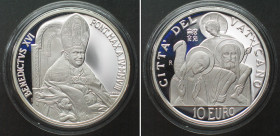 VATICAN 10 Euro 2008, 41st World Day of Peace, BENEDICT XVI silver Proof