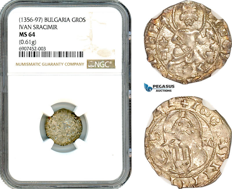 Bulgaria, Ivan Sracimir, 1/2 Gros (1356-97), Silver, Vidin Mint, Raduchev & Zhek...