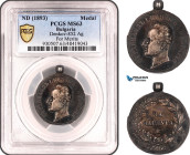 Bulgaria, Ferdinand, Silver Medal ND (1893) For Merit, Denkov-852, Dark metal toning! PCGS MS63