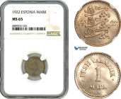 Estonia, 1 Mark 1922, KM# 1, NGC MS65