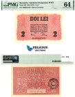 Romania, (German Occupation WWI) 2 Lei ND (1917) Pick# M4, PMG 64
