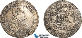 Spanish Netherlands, Philip IV, Ducaton 1648, Brussels (Bruxelles) Mint, Silver, (32.49g), Dav-4454, Old cabinet toning, EF, Rare!
