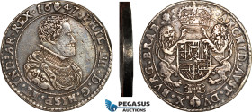 Spanish Netherlands, Philip IV, 2 Ducaton (Piefort) 1647, Antwerp (Anvers) Mint, Silver, (64.90g), Dav-4454, Delm. 284a, Gun metal toning, EF-AU, Very...
