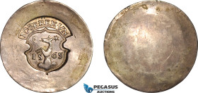 Transylvania (Siebenbürgen), Johan II Sigismund, Taler (Uniface) 1565, Silver, (28.58g), Dav-8796, Resch 42, Gun metal toning, VF-EF