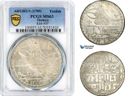 Turkey, Ottoman Empire, Selim III, 1 Yüzlük AH1203//1, Islambol Mint, Silver, KM# 507, PCGS MS63