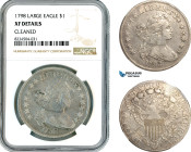United States, "Large Eagle" Dollar 1798, Philadelphia Mint, Silver, KM# 32, NGC XF Details "Cleaned"