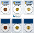 Yugoslavia, Group lot: 25 Para 1938 PCGS MS64 RB & 2x 50 Para 1938 PCGS MS65 & MS66