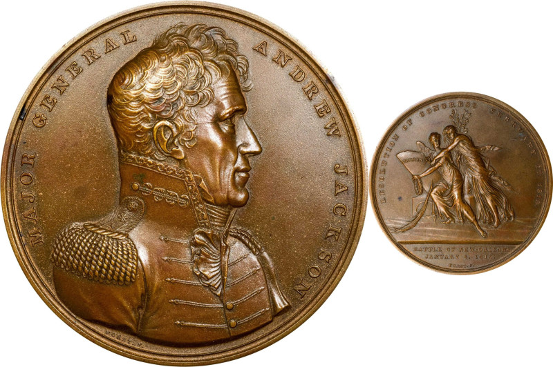 "1815" Major General Andrew Jackson / Battle of New Orleans Medal. Julian MI-15....