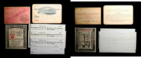 Lot of (7) Ephemera Items.
Included are: 1864 Great Central Fair season ticket; (4) "1864" sutler receipts for the 14th Regiment of New Hampshire Vol...