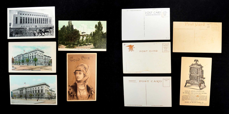 Lot of (8) Postcards Depicting U.S. Mints.
Most are unused, but two are stamped...