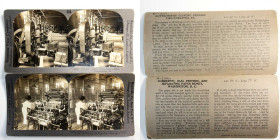 Lot of (2) Stereoviews Relating to the U.S. Mint and Bureau of Engraving and Printing.
Both are products of the Keystone View Company. Included are: ...