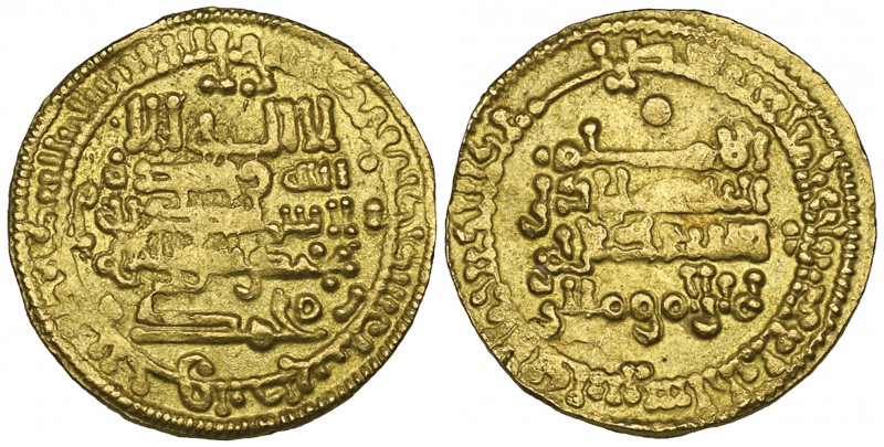UMAYYAD OF SPAIN, ‘ABD AL-RAHMAN III (300-350h) Dinar, al-Andalus 324h Obverse: ...