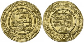 ‘ABBADID, ‘ABBAD B. MUHAMMAD, AL-MU‘TADID (433-461h) Dinar, al-Andalus 457h Obverse: In field: al-Zafir || al-Mu’ayyad billah above and below Reverse:...