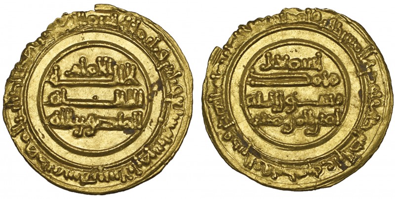 FATIMID, AL-MANSUR (334-341h) Quarter-dinar, al-Mahdiya 337h, month of Sha‘ban W...