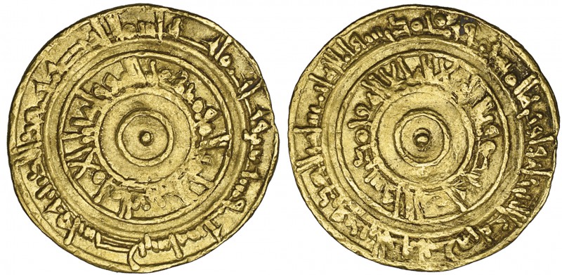 FATIMID, AL-‘AZIZ (365-386h) Dinar, Filastin 376h Weight: 4.15g Reference: Nicol...