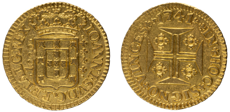 D.João V - Quartinho (1000 Réis) 1741, Bela, A.G:88.24, Coroa de 4 Arcos, 2,62gr...