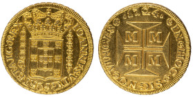 D.João V - Dobrão (20000 Réis) 1724 Minas Gerais, Bela-, A.G:106.01, Data mais rara da série, 53,55gr